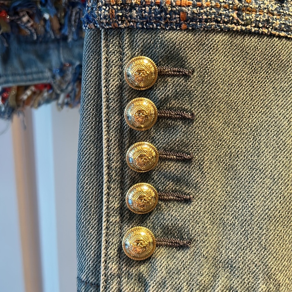 Balmain tweed jacket with gold chain detail - Picture 6 of 6